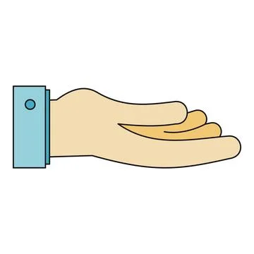 Hand offering assistance, support, and charity concept Stock Illustration