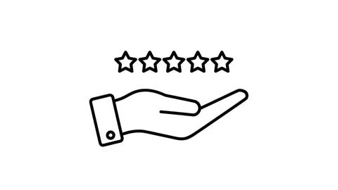 Hand offering five stars Stock Illustration