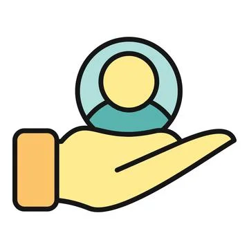 Hand offering human support and customer care Stock-Illustration