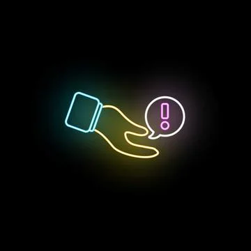 Hand offering important notification or warning message Stock Illustration
