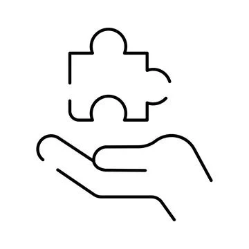 Hand offering puzzle piece finding solution concept 스톡 일러스트