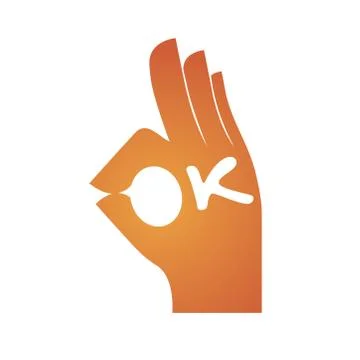 Hand OK concept Stock Illustration