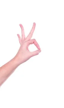 Hand ok! Stock Photos
