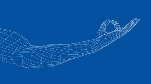 Hand OK sign. Vector Stock Illustration