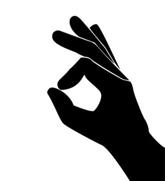 Hand okay art vector Stock Illustration