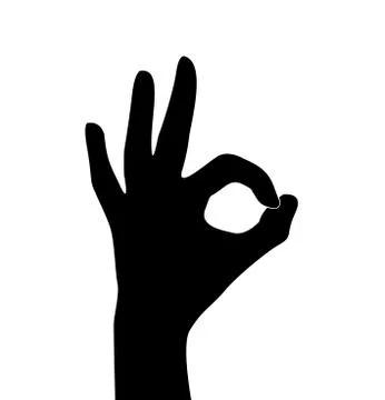 Hand okay symbol vector Stock Illustration