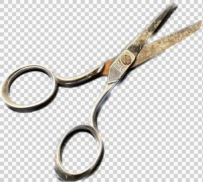 Hand with old and rusty scissors 写真素材