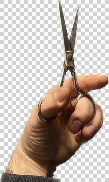 Hand with old and rusty scissors 스톡 사진