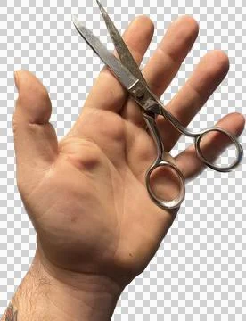 Hand with old and rusty scissors 写真素材
