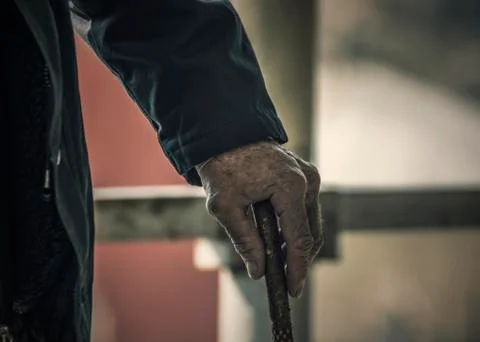 Hand of an old man Stock Photos