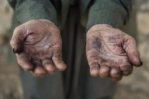 Hand of a old man Stock Photos
