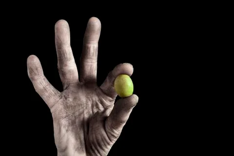 Hand with Olive Stock Photos