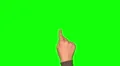 Hand one click and two click. Touch screen Green Screen. 5s HD Footage