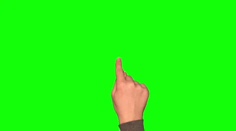 Hand one click and two click. Touch screen Green Screen. 5s Stock Footage 3581174