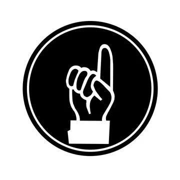 Hand with one finger Stock Illustration