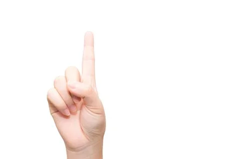 Hand with one finger up Stock Photos