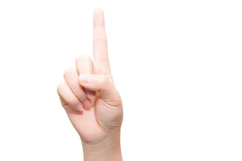 Hand with one finger up Stock Photos