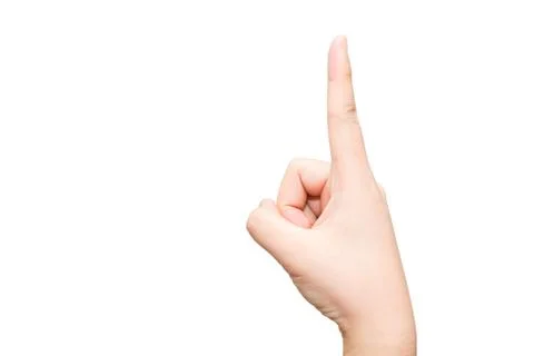 Hand with one finger up Stock Photos