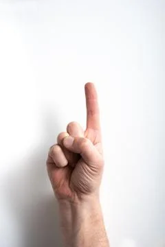 Hand one finger Stock Photos