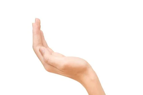 Hand open and ready to help or receive isolated on white background Stock Photos