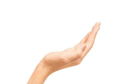 Hand open and ready to help or receive isolated on white background Stock Photos