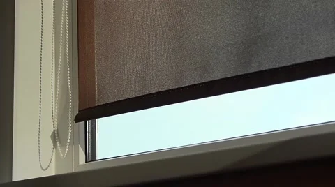 Hand open blinds on the window Stock-Footage 66764786