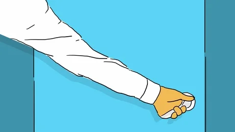 Hand Open Door Stock Footage 126578085