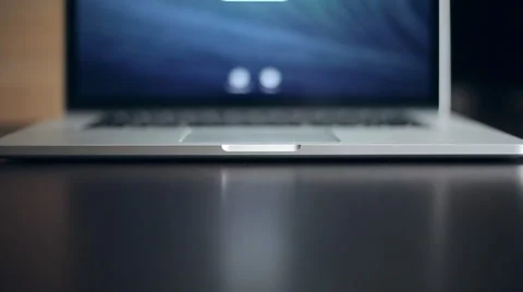 Hand open modern laptop Stock Footage 49710706
