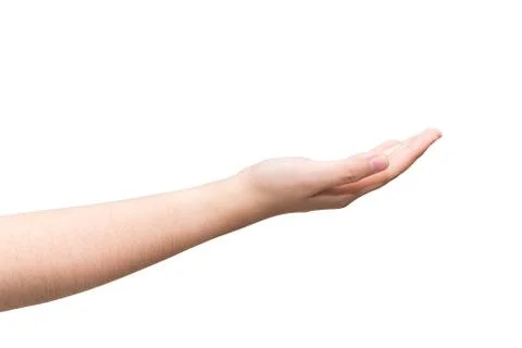 Hand with open palm facing up Stock Photos