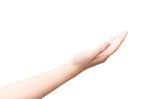 Hand with open palm facing up Stock Photos