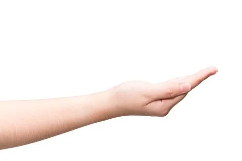 Hand with open palm facing up Stock Photos