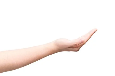 Hand with open palm facing up Stock Photos