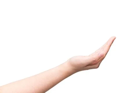 Hand with open palm facing up Stock Photos