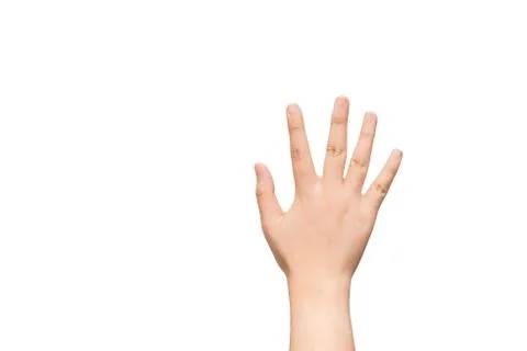 Hand with open palm Stock Photos