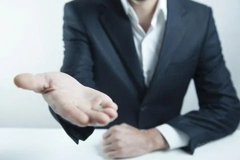 Hand with open palm Stock Photos