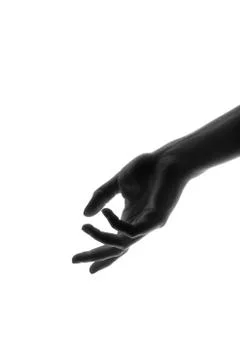 Hand open palm up on white background Stock Photos