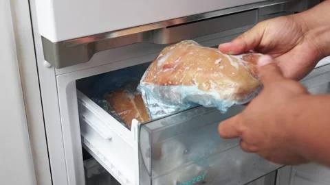 Hand-Open Your Home: Kitchen Organization, Meat Choices, and Fridge Savings Stock Footage 244933068