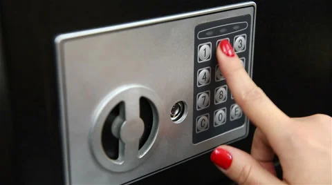 Hand opened  bank safe Stock Footage 55358269