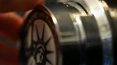 A hand opening a combination lock on safe Video stock 33268150