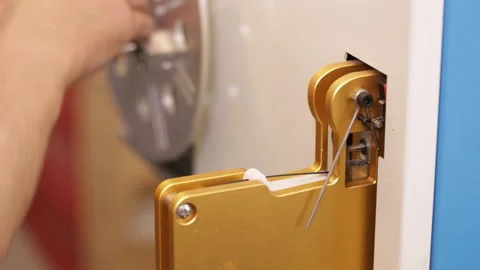 Hand operate cable folding machine, manufacture electronic device accessories Video stock 200877364