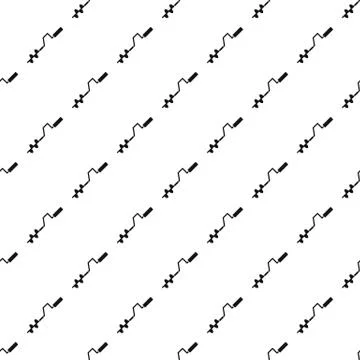 Hand operated ice auger pattern vector Stock Illustration