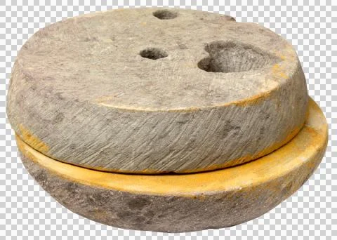 Hand operating millstone Stock Photos