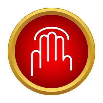 Hand operating multi finger touch gesture interface icon Illustrazione stock
