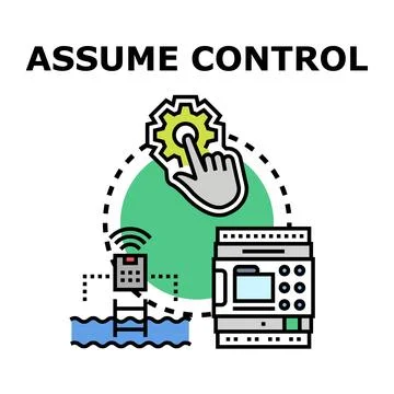 Hand operating smart pool system automation control Stock Illustration
