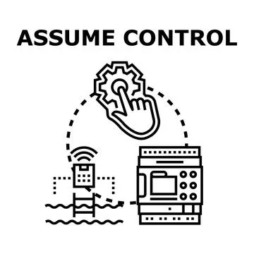 Hand operating smart pool system automation control Stock Illustration