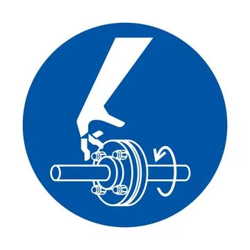 Hand Operation Illustration of Mechanical Tool with Blue Background Design Stock Illustration