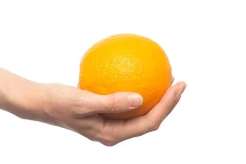 Hand with orange Photos
