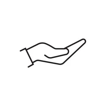 Hand outline icon vector for your web site design, logo, app, UI. illustratio Stock Illustration