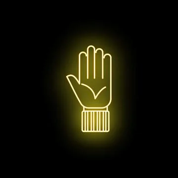 Hand outline illuminating a stop or warning gesture Stock Illustration