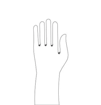 Hand outline simple vector illustration with a wide range of applications. Illustrazione stock